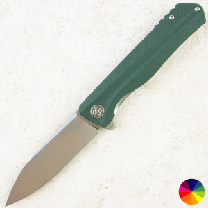 Нож Petrified Fish Forward, D2, Satin, G10 Green Handle, PF818GRS